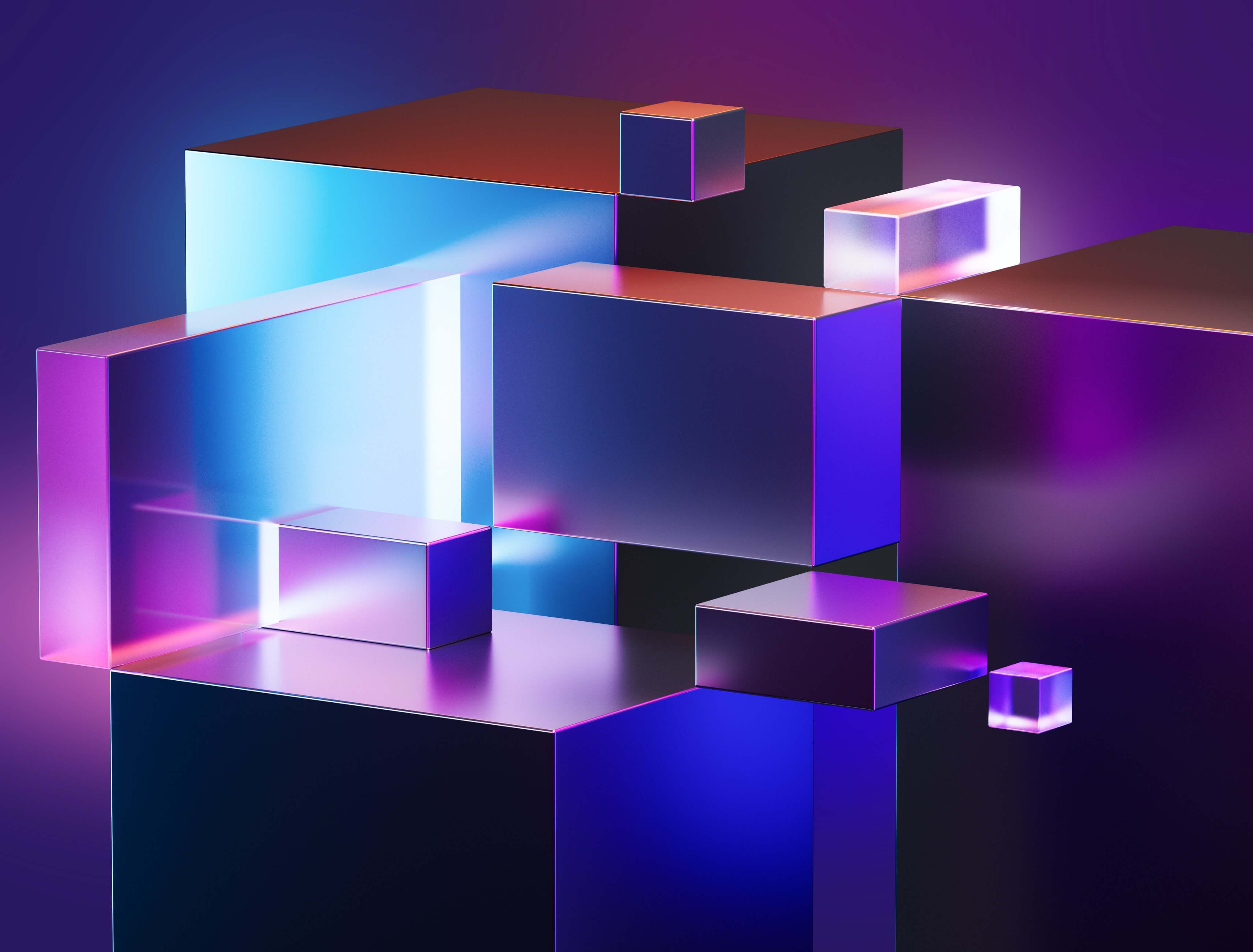purple gradient boxes