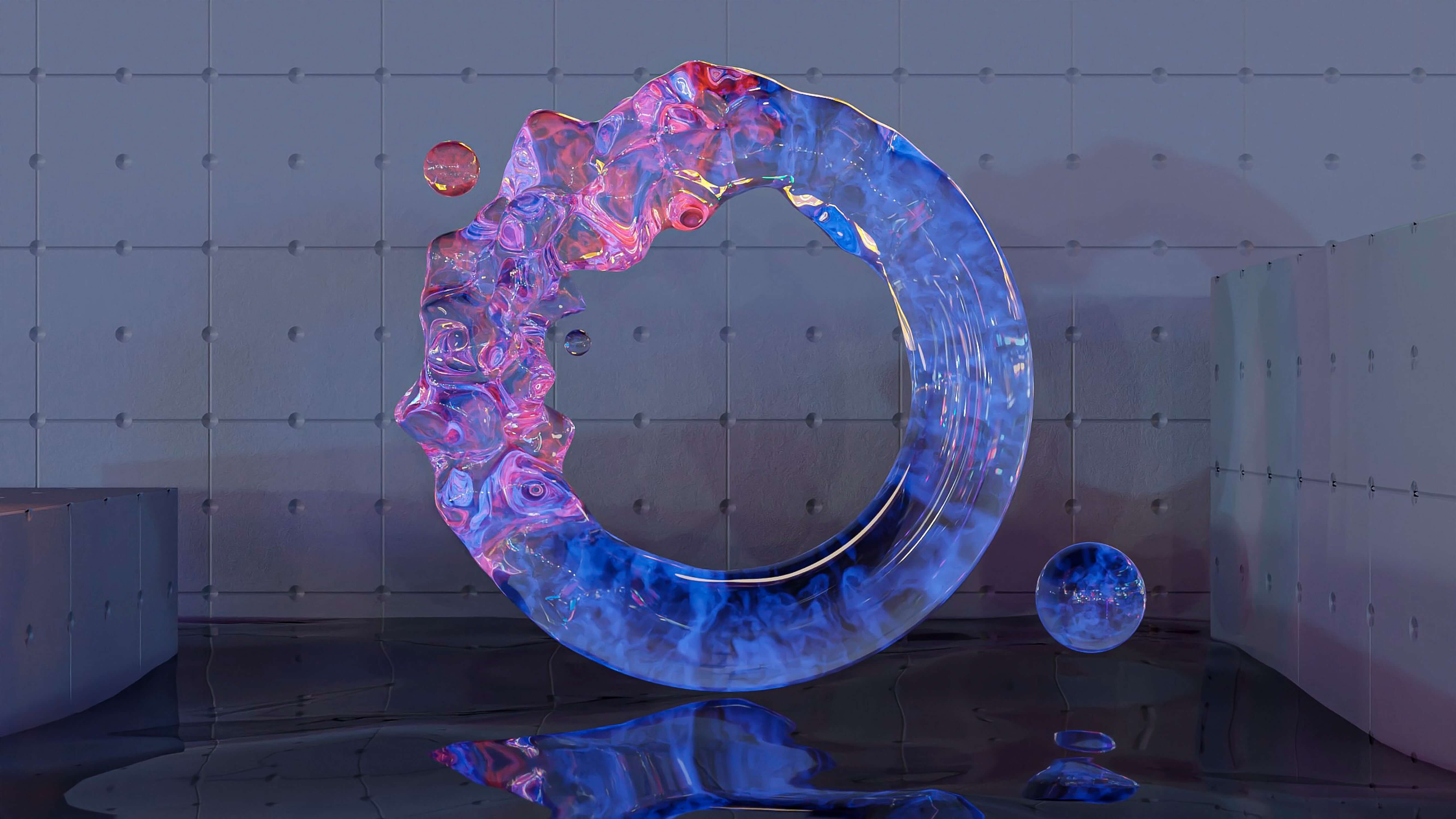 spiralling digital art purple